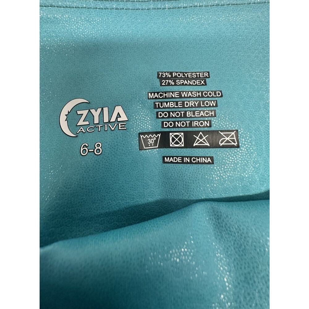 Zyia Leggings Size 6 8 Teal Venom Metallic Ombre Light N Tight Hi Rise 7/8 - Picture 2 of 7